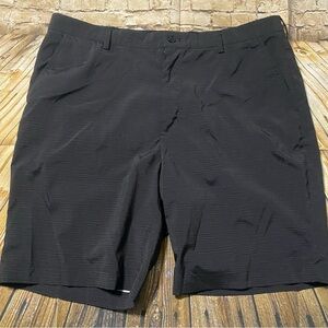 Greg Norman Black Striped Flat Front Golf Quick Dry Shorts